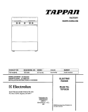 COVER Diagram and Parts List for TEF303BWB  Tappan Range