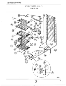 Upright Freezer 19 Cubic Feet Page 5 Diagram and Parts List for 49152-0B  Frigidaire Freezer