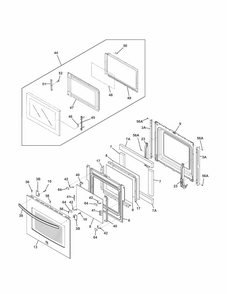 Doors Diagram and Parts List for 79049603311  Kenmore Microwave