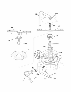 Motor & Pump Diagram and Parts List for 58715362102C  Kenmore Dishwasher