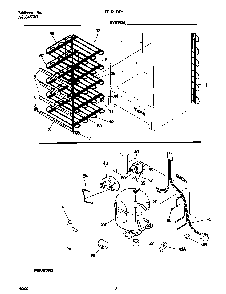System Diagram and Parts List for FFU21D7HW2  Frigidaire Freezer