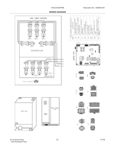 Wiring Diagram Diagram and Parts List for FGHC2355PFBB  Frigidaire Refrigerator