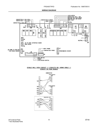 Wiring Diagram Diagram and Parts List for FPEW3077RFD  Frigidaire Wall Oven