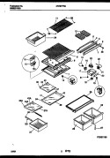 SHELVES AND SUPPORTS Diagram and Parts List for KRT21PNAW0  Kelvinator Refrigerator