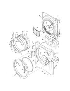 Front Panel/lint Filter Diagram and Parts List for EIGD50LIW0  Electrolux Dryer
