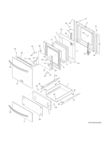 Door/drawer Diagram and Parts List for FFGW2425QBA  Frigidaire Wall Oven