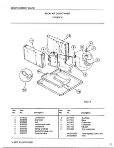 Room Air Conditioner Page 4 Diagram and Parts List for 5257C  Frigidaire Air Conditioner