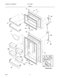 DOORS Diagram and Parts List for GLRT188WDKC  Frigidaire Refrigerator