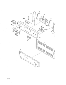 Backguard Diagram and Parts List for FFEF3019MSC  Frigidaire Range