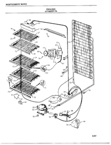 Freezer Page 5 Diagram and Parts List for 49257-7A  Frigidaire Freezer