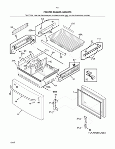 Part Location Diagram of 241987953 Frigidaire DRAWER
