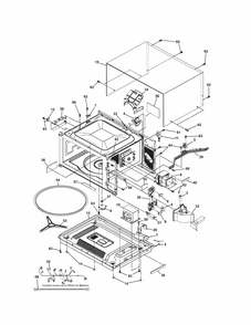 Microwave Diagram and Parts List for 79047853406  Kenmore Microwave