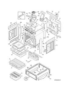 Body Diagram and Parts List for 79032602315  Kenmore Range