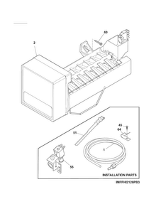 Ice Maker Diagram and Parts List for 25370404412  Kenmore Refrigerator