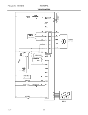 08 - WIRING DIAGRAM Diagram and Parts List for FPID2486TF0A  Frigidaire Dishwasher