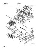 TOP / DRAWER Diagram and Parts List for MGF336BGWA  Frigidaire Range