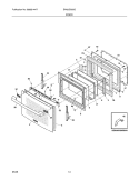 DOOR Diagram and Parts List for EW30DS65GW2  Electrolux Range