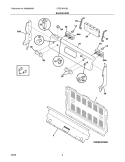 BACKGUARD Diagram and Parts List for CFEF357GS3  Frigidaire Range