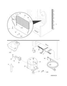 Part Location Diagram of 5304496631 Frigidaire HARNESS