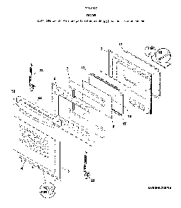 Door Diagram and Parts List for 79094172316  Kenmore Range