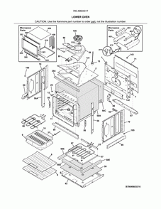 Lower oven Diagram and Parts List for 79049603317  Kenmore Microwave