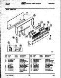 BACKGUARD Diagram and Parts List for 36-3052-66-09  Tappan Range
