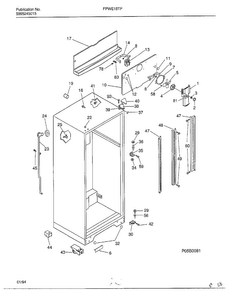 Refrigerator Page 4 Diagram and Parts List for FPWE18TP  Frigidaire Refrigerator