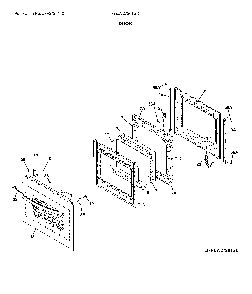 Door Diagram and Parts List for FFEW2726TSD  Frigidaire Wall Oven
