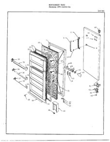 Doors Diagram and Parts List for 44056-0A  Frigidaire Freezer