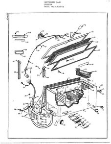 Cabinet Diagram and Parts List for 83058-7A  Frigidaire Freezer