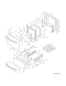 Door/drawer Diagram and Parts List for FFGW2415QSA  Frigidaire Wall Oven