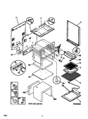 BODY Diagram and Parts List for WEF322BADA  Frigidaire Range