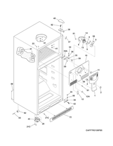 Cabinet Diagram and Parts List for 25363212019  Kenmore Refrigerator