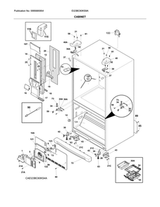 Cabinet Diagram and Parts List for EI23BC60KS9A  Electrolux Refrigerator