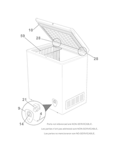Part Location Diagram of 5304489973 Maytag Freezer lid gasket