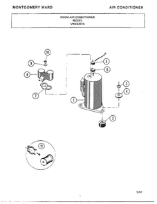 Air Conditioner Page 7 Diagram and Parts List for 5257A  Frigidaire Air Conditioner