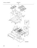 TOP/DRAWER Diagram and Parts List for CPDS3085KF2  Frigidaire Range