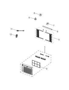 Part Location Diagram of 5304525533 Frigidaire FRONT ASSEMBLY