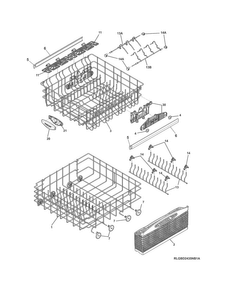 Racks Diagram and Parts List for LGBD2435NQ1A  Frigidaire Dishwasher