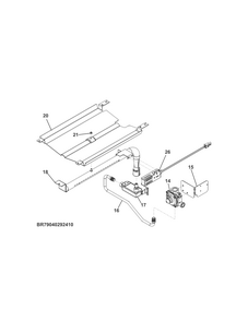 Burner Diagram and Parts List for 79040292410  Kenmore Wall Oven