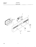 CONTROL PANEL Diagram and Parts List for MDB100RGW1  Uni Dishwasher