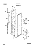 FREEZER DOOR Diagram and Parts List for WRS23MF5AS1  Westinghouse Refrigerator