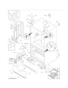 Cabinet Diagram and Parts List for 25370342412  Kenmore Refrigerator