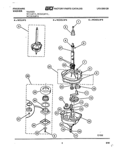 Frigidaire Washer Page 5 Diagram and Parts List for WCDSLW*O  Frigidaire Washer