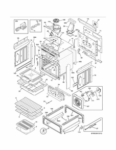 Body Diagram and Parts List for 79032613312  Kenmore Range