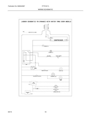 10 - WIRING SCHEMATIC Diagram and Parts List for FFTR1817LBF  Frigidaire Refrigerator