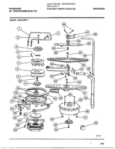 Misc./literature/optional Parts  Page 7 Diagram and Parts List for DW5100P*1  Frigidaire Dishwasher