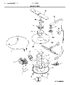 Motor & pump Diagram and Parts List for LFID2426TF5A  Frigidaire Dishwasher