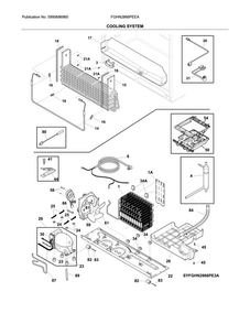 System Diagram and Parts List for FGHN2866PEEA  Frigidaire Refrigerator