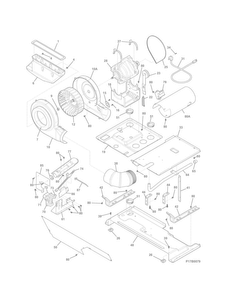 Motor/blower/belt Diagram and Parts List for 41771712510  Kenmore Washer Dryer Combo